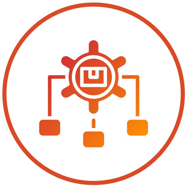 Estilo de icono de la cadena de suministro de diseño vectorial