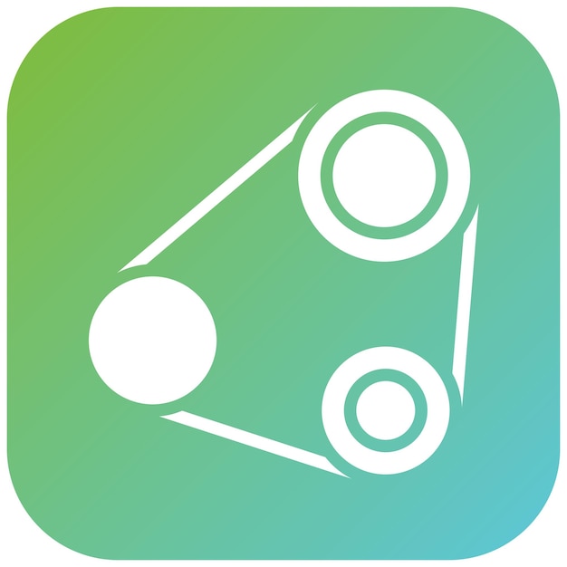 Estilo del icono de la cadena de tiempo de diseño vectorial