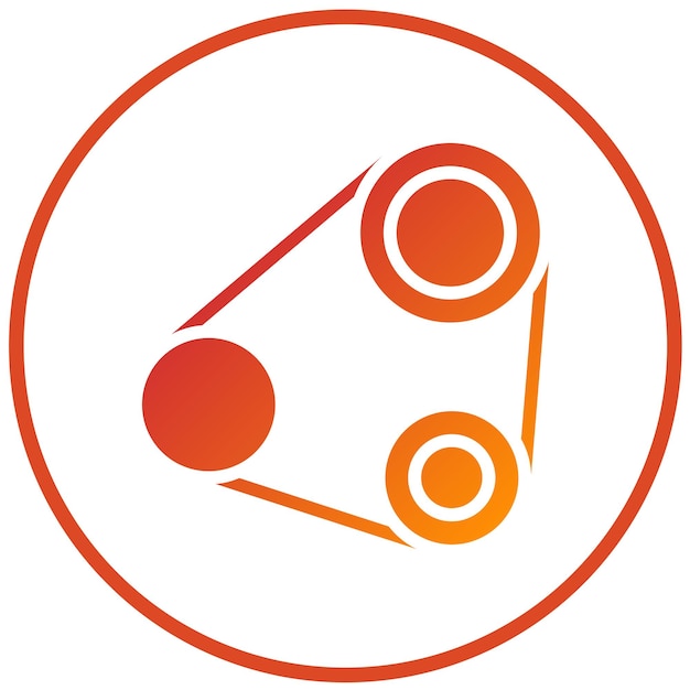 Estilo del icono de la cadena de tiempo de diseño vectorial