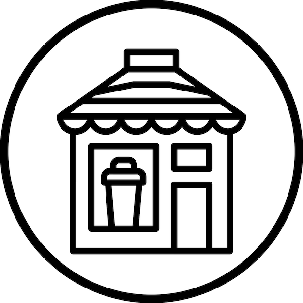 Estilo del icono del café