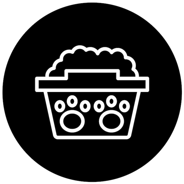 Estilo del icono de la caja de basura de diseño vectorial