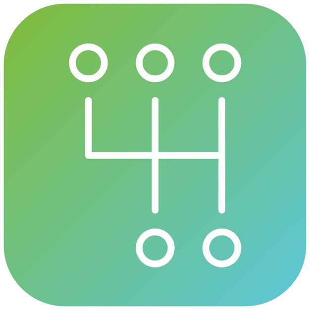 Estilo del icono de la caja de cambios de diseño vectorial