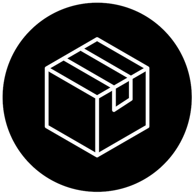 Estilo de icono de caja de cartón de diseño vectorial