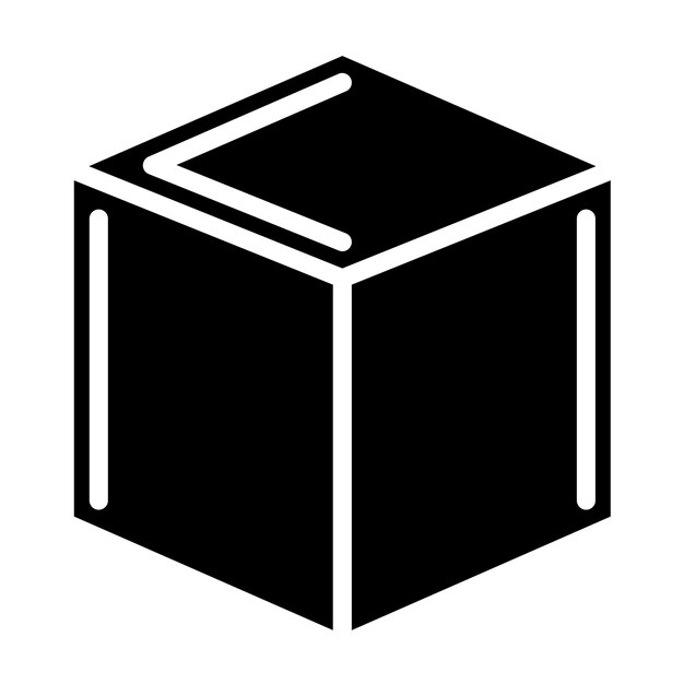 Estilo de icono de caja de cartón de diseño vectorial