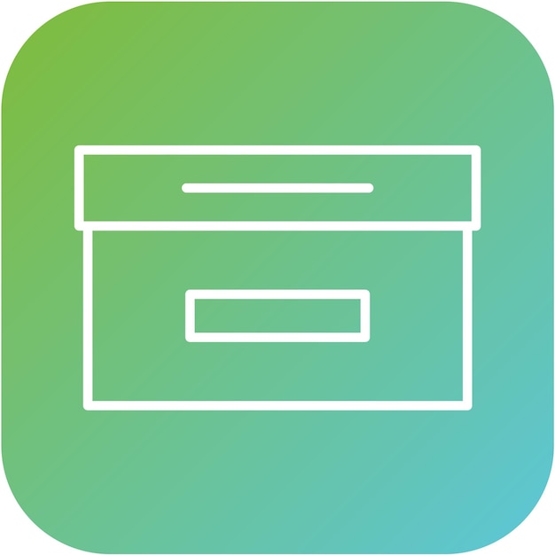 Estilo del icono de la caja de diseño vectorial
