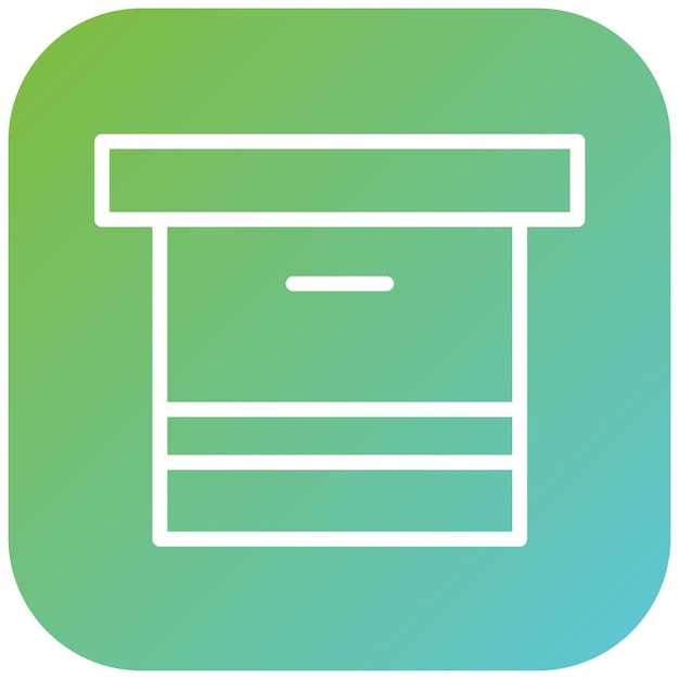 Estilo del icono de la caja de diseño vectorial