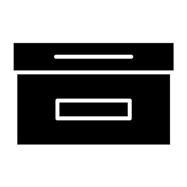 Estilo del icono de la caja de diseño vectorial