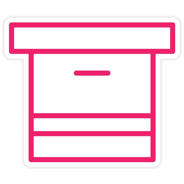 Estilo del icono de la caja de diseño vectorial