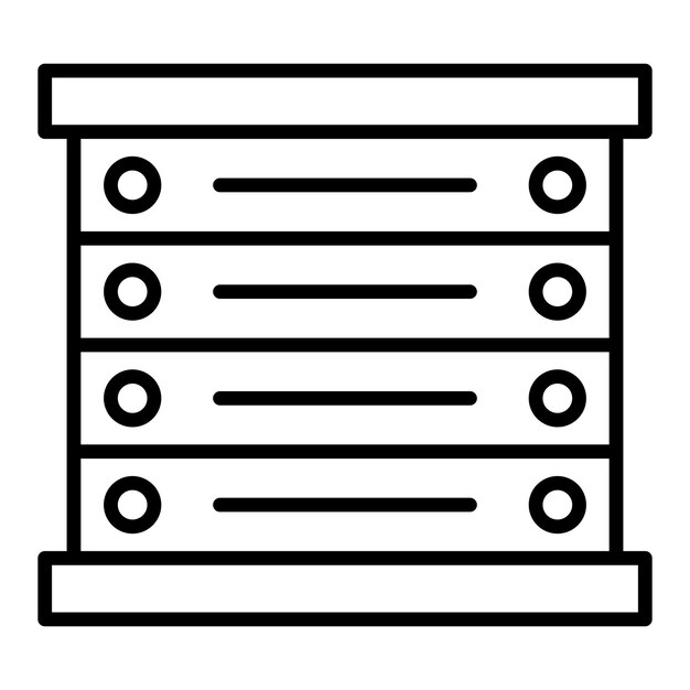 Estilo del icono de la caja de diseño vectorial