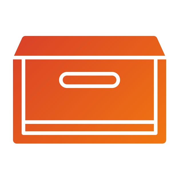 Estilo de icono de caja de diseño vectorial