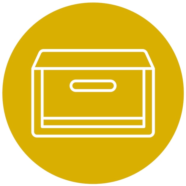 Estilo de icono de caja de diseño vectorial