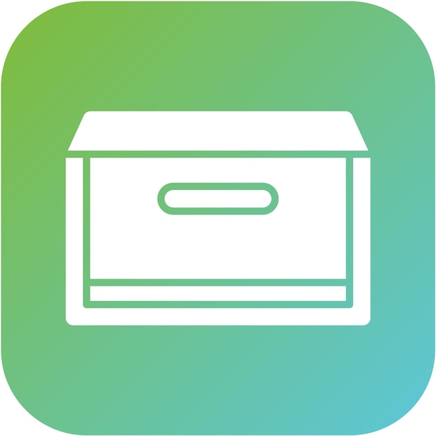 Estilo de icono de caja de diseño vectorial