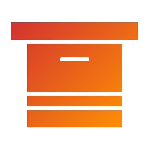 Estilo del icono de la caja de diseño vectorial