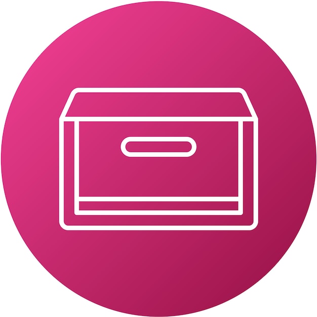Estilo de icono de caja de diseño vectorial