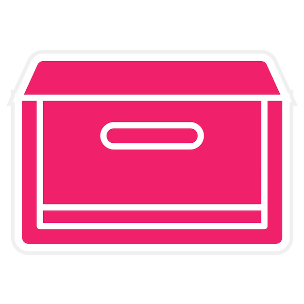Estilo de icono de caja de diseño vectorial