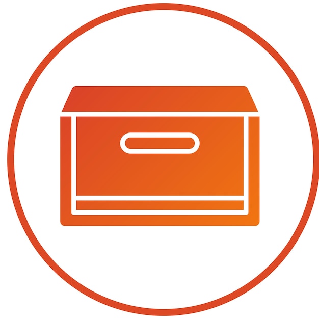 Estilo de icono de caja de diseño vectorial