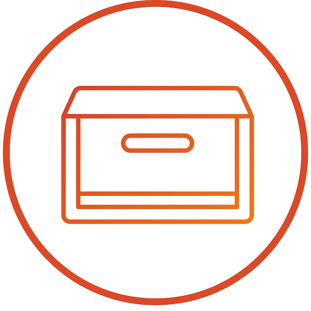 Estilo de icono de caja de diseño vectorial