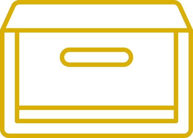 Estilo de icono de caja de diseño vectorial