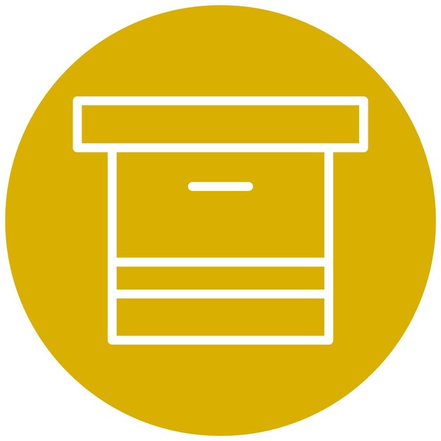Estilo del icono de la caja de diseño vectorial