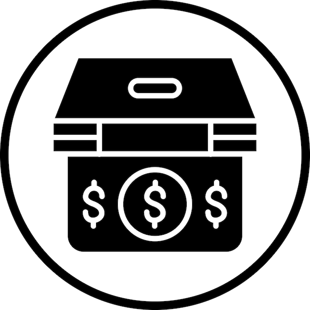 Estilo del icono de la caja de donación de diseño vectorial