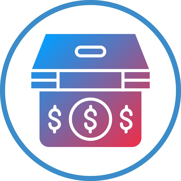 Estilo del icono de la caja de donación de diseño vectorial