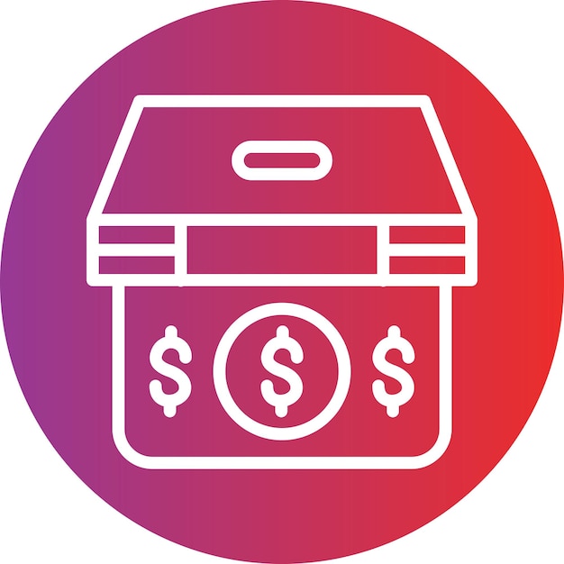 Estilo del icono de la caja de donación de diseño vectorial