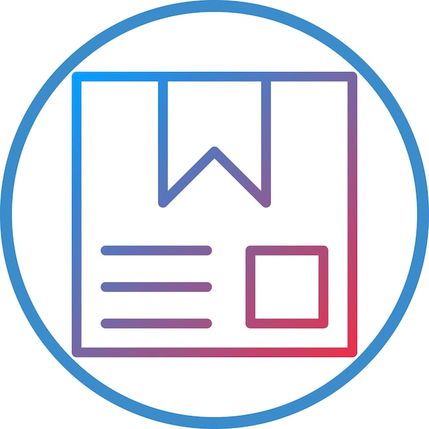 Estilo del icono de la caja de entrega de diseño vectorial