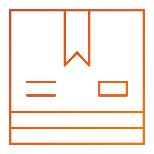 Estilo del icono de la caja de entrega de diseño vectorial
