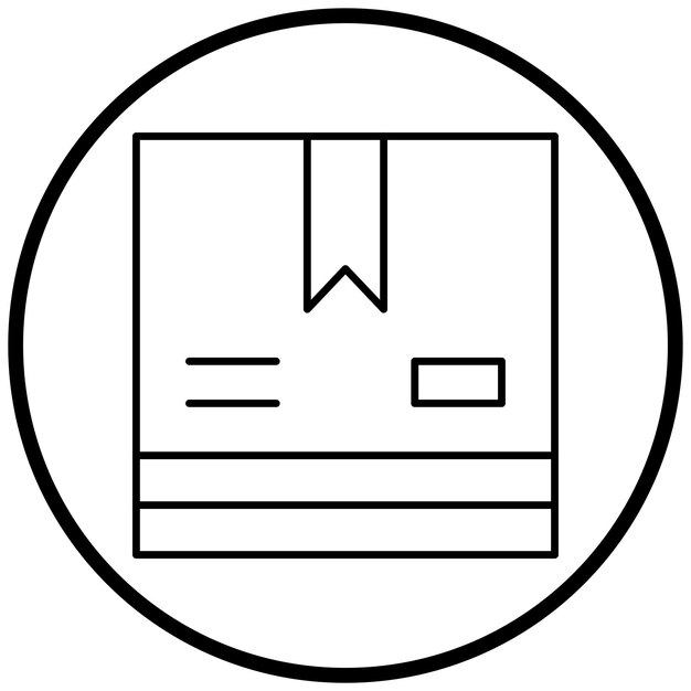 Estilo del icono de la caja de entrega de diseño vectorial