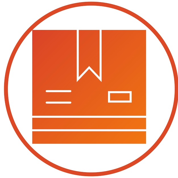 Estilo del icono de la caja de entrega de diseño vectorial