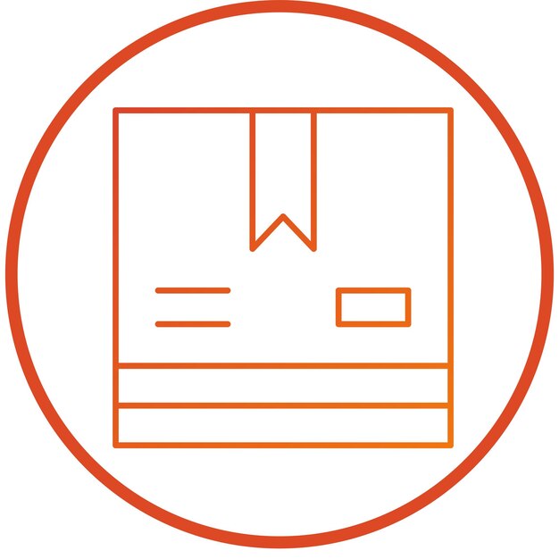 Estilo del icono de la caja de entrega de diseño vectorial