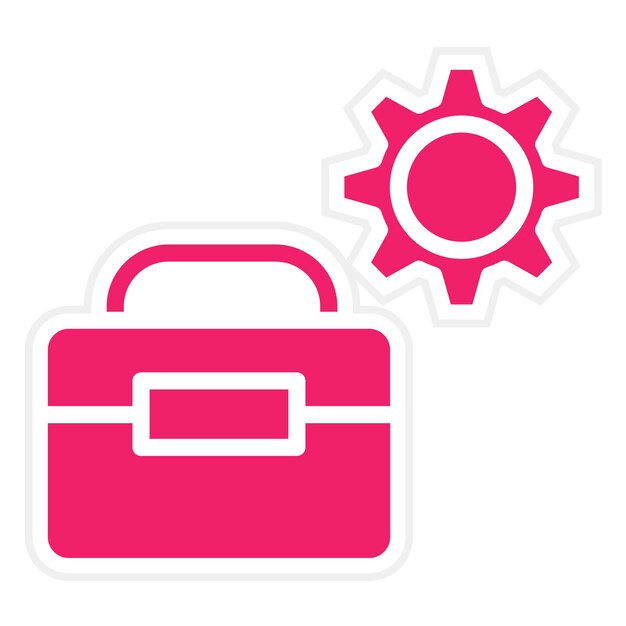Estilo del icono de la caja de herramientas de configuración de diseño vectorial
