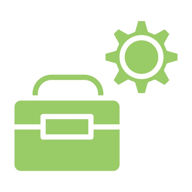 Estilo del icono de la caja de herramientas de configuración de diseño vectorial