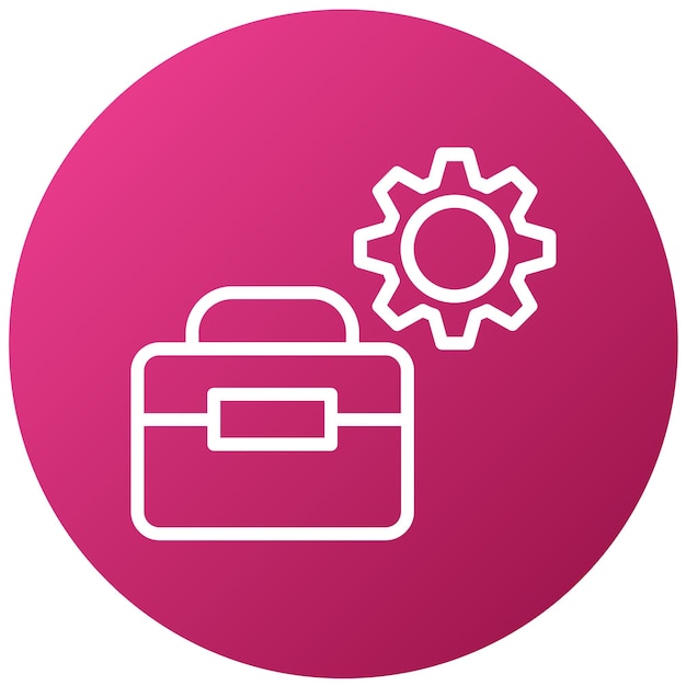 Estilo del icono de la caja de herramientas de configuración de diseño vectorial