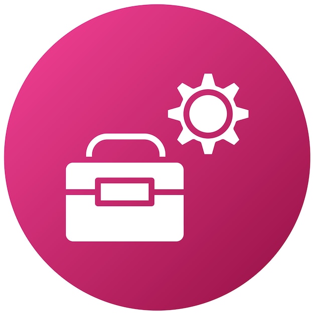 Estilo del icono de la caja de herramientas de configuración de diseño vectorial
