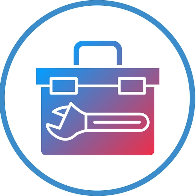 Estilo del icono de la caja de herramientas de diseño vectorial