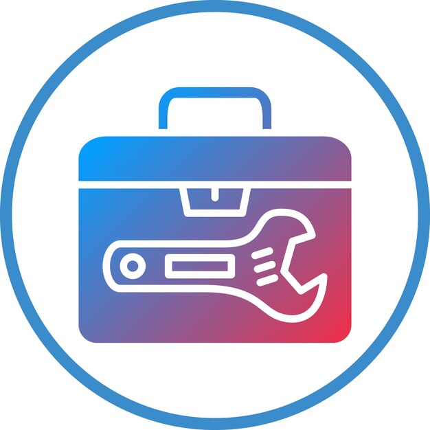 Estilo del icono de la caja de herramientas de diseño vectorial