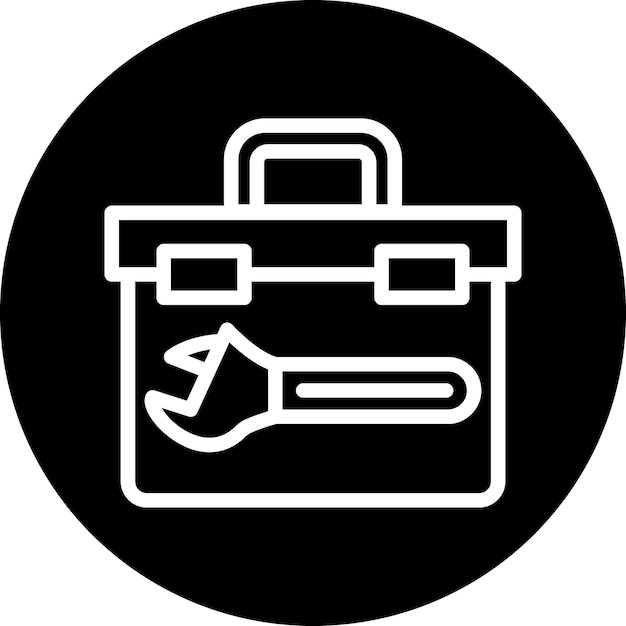 Estilo del icono de la caja de herramientas de diseño vectorial