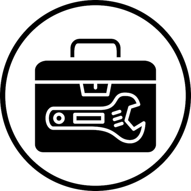 Estilo del icono de la caja de herramientas de diseño vectorial
