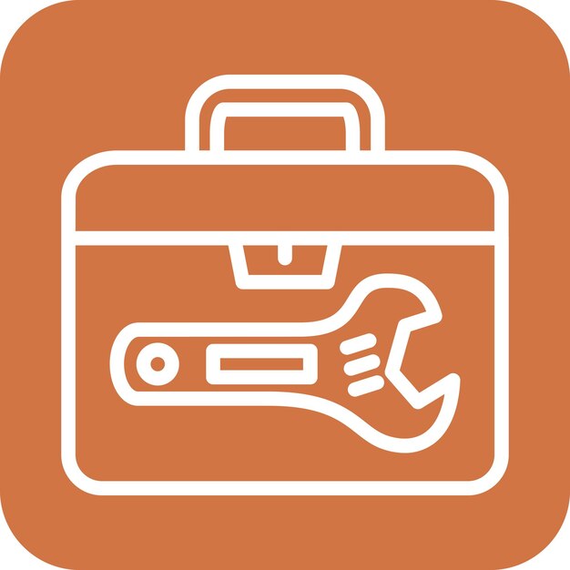 Estilo del icono de la caja de herramientas de diseño vectorial
