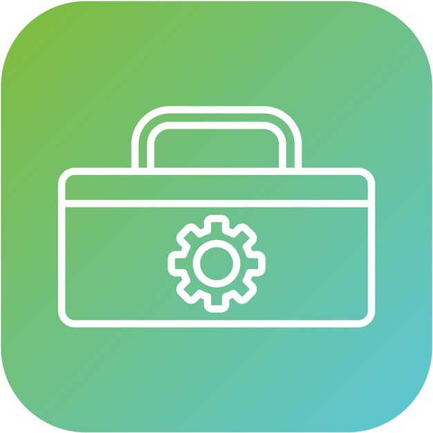 Estilo del icono de la caja de herramientas de diseño vectorial