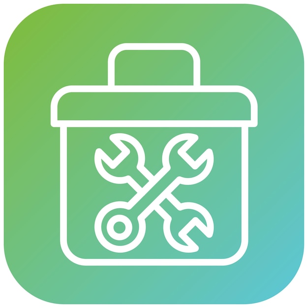 Estilo del icono de la caja de herramientas de diseño vectorial