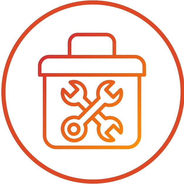 Estilo del icono de la caja de herramientas de diseño vectorial