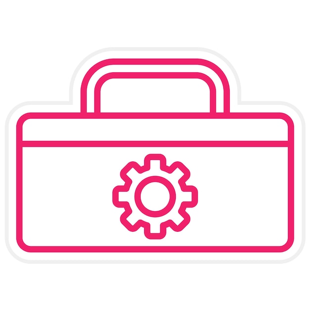 Estilo del icono de la caja de herramientas de diseño vectorial