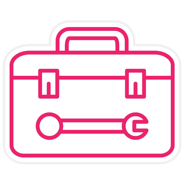 Estilo del icono de la caja de herramientas de diseño vectorial