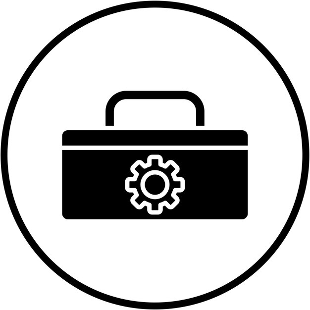 Estilo del icono de la caja de herramientas de diseño vectorial