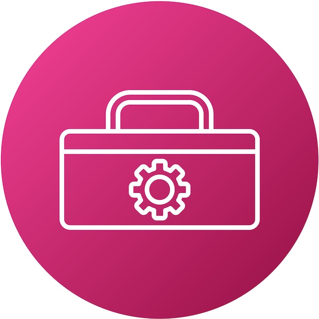 Estilo del icono de la caja de herramientas de diseño vectorial