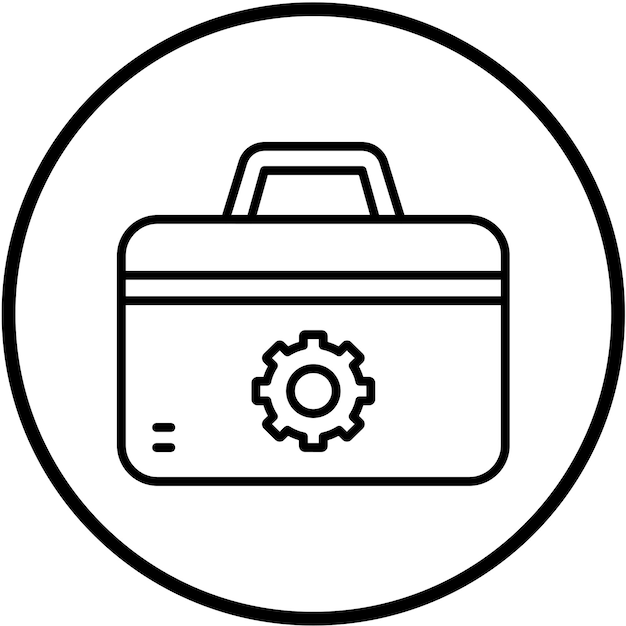 Estilo del icono de la caja de herramientas de diseño vectorial