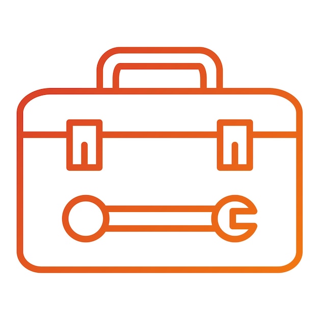 Estilo del icono de la caja de herramientas de diseño vectorial