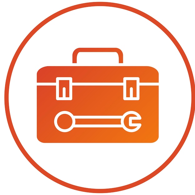 Estilo del icono de la caja de herramientas de diseño vectorial